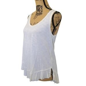 NEW XS Anthro T.LA Butter Yellow High Low Tank Top
